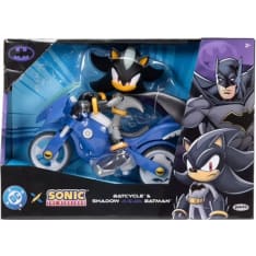 DC x Sonic the Hedgehog 12,7 cm Shadow with Batcycle figuurisetti