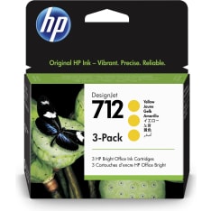 HP 712 3-pack Yellow mustepatruuna