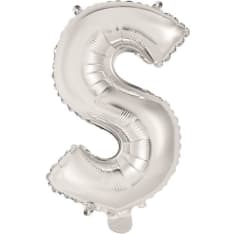 Silver colored inflatable letter foil ball