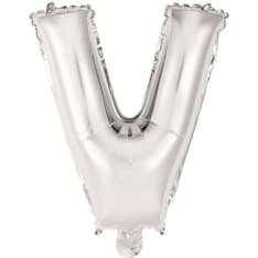 Silver colored inflatable letter foil ball