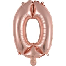 Ruusukullanvärinen puhallettava 35 cm numerofolio