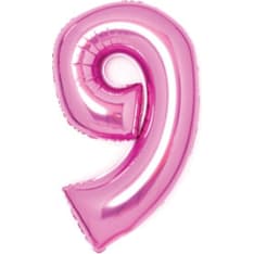 Pinkki 66cm numerofoliopallo