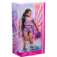 Barbie Deluxe Style doll in purple outfit
