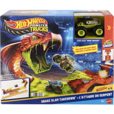 Hot Wheels Monster Trucks Snake Bite Slam-Out car race