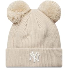 New Era womens double pom beanie ny-logo