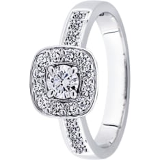 Festive Luxury 504-070 Jane Halo Sides timanttisormus