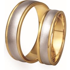 3D Gold 120-6 kelta-valkokultainen sormus