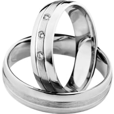 3D Gold 551-5 3 x 0.01 ct white gold diamond ring