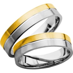 3D Gold 571-5 kelta-valkokultainen sormus