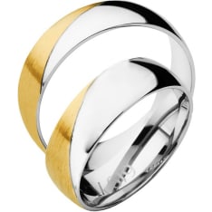 3D Gold 619-6 kelta-valkokultainen sormus
