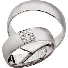3D Gold 630-5 6 x 0,01 ct valkokultainen timanttisormus