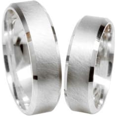 3D Gold 632-6 valkokultainen sormus
