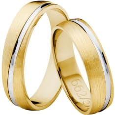 3D Gold 662-5 kelta-valkokultainen sormus