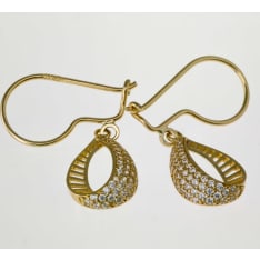 K1702 gold hook earrings
