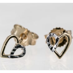 K1761 gold heart earrings