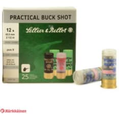 Sellier&Bellot 12/63.5 Practical Buck 8.43mm 25 pc shotgun cartridge