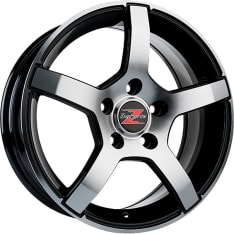 Barzetta Inverno Black Polished 7.5x17 jako: 5x114.3 ET:40 valve