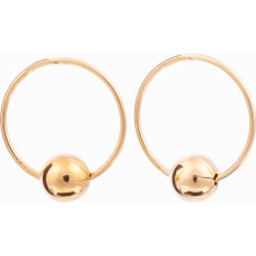 SK 4mm/10mm gold training earrings