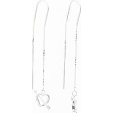 SK C49 heart earrings with chains