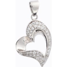 SK E63 zirk 18 mm heart pendant