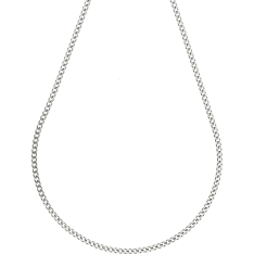 SK GD100 rhodium-plated 50 cm silver armor chain