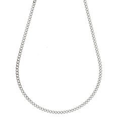 SK GD120 rhodium-plated 50 cm silver armor chain