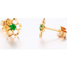SK PK1-1.4 zirk open flower 7 mm earrings