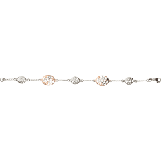SK R229 18.5 cm rhodium-plated/gold-plated bracelet