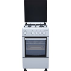Frezzer 50x60 cm white full gas stove with metal lid