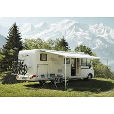 Thule Omnistor 5200 4,52x2,5m mystic grey valkoinen kotelo seinämarkiisi
