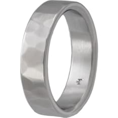 Ilkka Marttiini Agás 5mm matta taottu flakkasormus