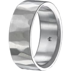 Ilkka Marttiini Agás 7mm matta taottu flakkasormus