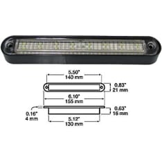 12-24V LED interior light for recessed/surface mounting