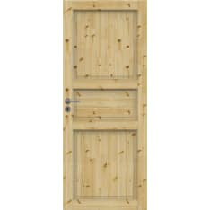 Swedoor 19 high 3-mirror lacquered knotty pine door