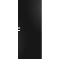 Swedoor 21 high lipped black solid-slab door