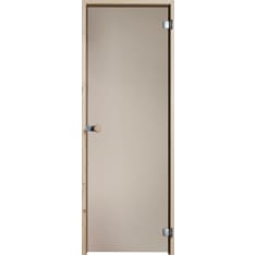 Vihtan Löyly bronze sauna glass door with pine frame