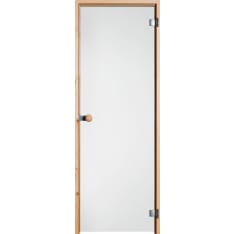 Vihtan Löyly clear sauna glass door with a pine frame