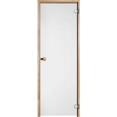 Vihtan Löyly clear sauna glass door with tar elder frame