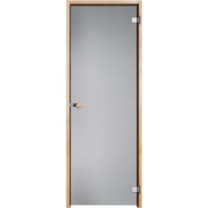 Vihtan Löyly gray sauna glass door with tar elder frame