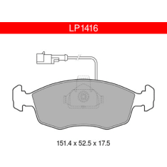 Delphi LP1416 Fiat Front Brake Pad Set
