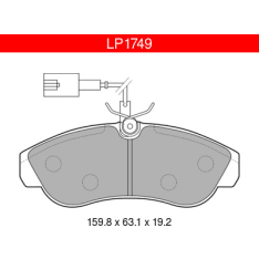 Delphi LP1749 Citroen / Fiat / Peugeot Front Brake Pad Set