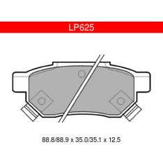 Delphi LP625 Honda / Lotus / Rover rear brake pad set