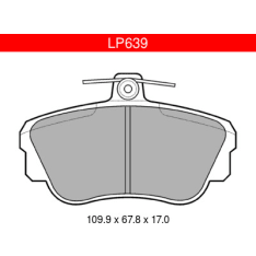 Delphi LP639 Volvo front brake pad kit