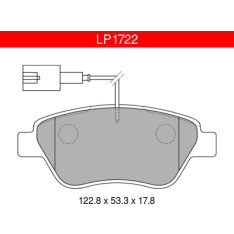 Delphi LP1722 Alfa Romeo / Citroen / Fiat / Lancia front brake pad kit