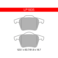 Delphi LP1835 Volvo rear brake pad kit