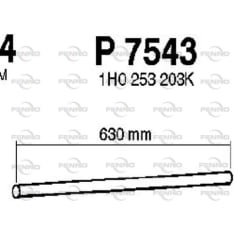Fenno P7543 VW Golf keskiputki