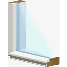 HR ikkunat MEK 2-K selektiivi kiinteä valkoinen mökki-ikkuna