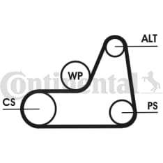 Continental 6PK1042ELASCT elastinen moniurahihna