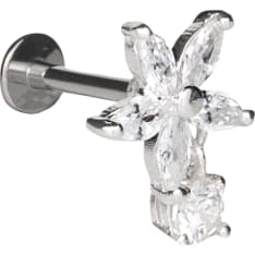 Silver Wave ER046 cartilage/bracelet