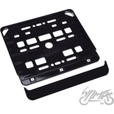 WM black license plate frame